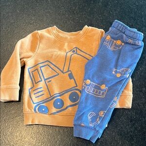 Cat & Jack Orange and Blue Kids Matching Set
